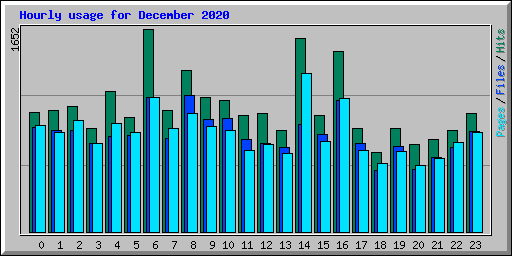 Hourly usage for December 2020