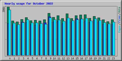 Hourly usage for October 2022