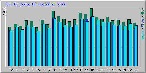 Hourly usage for December 2022