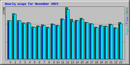 Hourly usage for November 2023