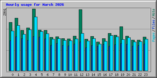 Hourly usage for March 2026